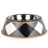 Jaye's Studio Black Plaid Pet Bowl - Large