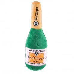 Haute Diggity Dog Pet Woof Clicquot Rose' Champagne Bottle - Tough Chewer