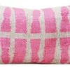 M-D Home Collection New Arrivals Pink Paradise Ikat Turkish Silk Lumbar Pillow