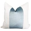The Nue Look | At Home Stripe Blue Velvet Square Pillow Cover