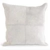 K & K Interiors New Arrivals Cowhide Whipstitch Shorthair Throw Pillow