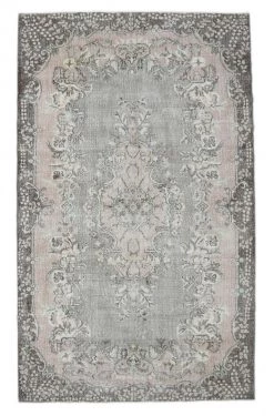 Rugser Aysunar - Turkish Vintage Pink, Brown & Blue Rug