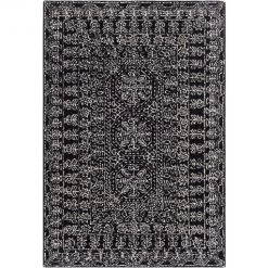 Surya New Arrivals Corfu Global Black & White Point Wool Rug