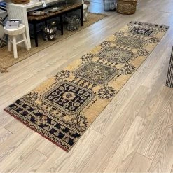 Rugser Danica - Beige & Navy Oushak Runner