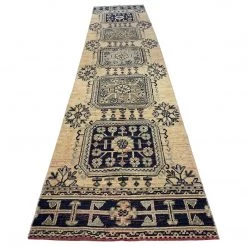 Rugser Danica - Beige & Navy Oushak Runner