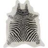 Rodeo Black & White Zebra Print Cowhide Rug