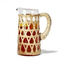Two's Company New Arrivals Hand-Woven Lattice Pitcher