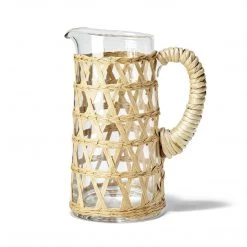 Two's Company New Arrivals Hand-Woven Lattice Pitcher