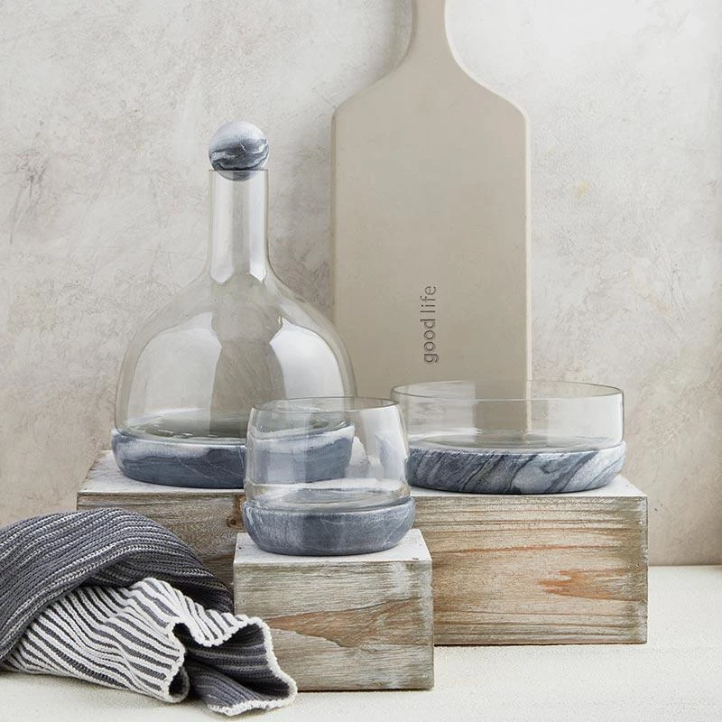 Santa Barbara Design Studio By Creative Brands Grey Marble & Glass Bowl Chiller Kitchen & Bath 4 Santa Barbara Design Studio By Creative Brands Grey Marble & Glass Bowl Chiller Kitchen & Bath