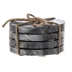 Blooming Grey Marble Round Coasters New Arrivals