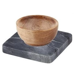 Santa Barbara Design Studio By Creative Brands Grey Marble And Wood Mini Bowl