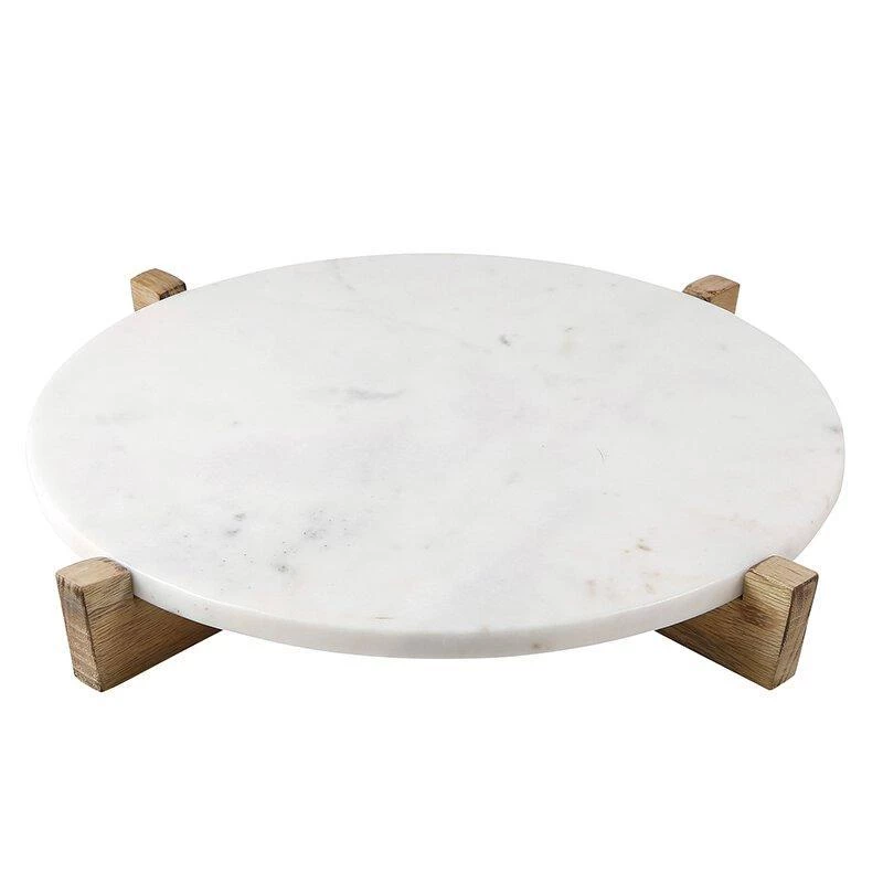 Santa Barbara Design Studio By Creative Brands Large Marble Tray With Mango Wood Stand In Natural 3 Santa Barbara Design Studio By Creative Brands Large Marble Tray With Mango Wood Stand In Natural