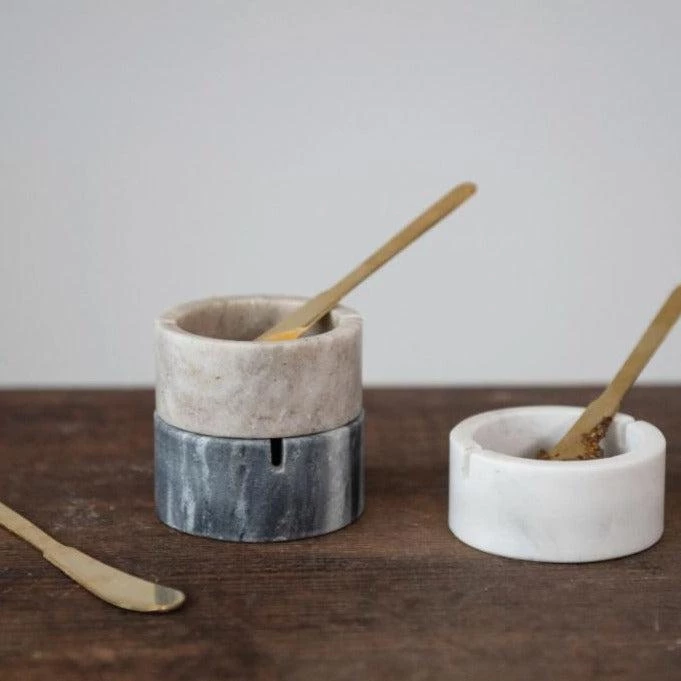 Creativeco-op New Arrivals Marble Bowl W/ Gold Knife 6 Creativeco-op New Arrivals Marble Bowl W/ Gold Knife