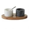 Creativeco-op Marble Bowls & Brass Spoon Set Kitchen & Bath 1 Creativeco-op Marble Bowls & Brass Spoon Set Kitchen & Bath