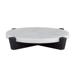 Santa Barbara Design Studio By Creative Brands Marble Tray With Mango Wood Stand In Charcoal New Arrivals