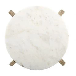 San Marble Tray With Mango Wood Stand In Natural