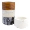 Made Market Co. Marble & Wood Mini Bowl Set