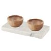 Santa Barbara Design Studio By Creative Brands Kitchen & Bath Marble And Wood Mini Bowl Set