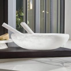 Santa Barbara Design Studio By Creative Brands Marbleized Resin Serving Bowl