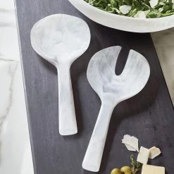 Santa Barbara Design Studio By Creative Brands New Arrivals Marbleized Salad Server Set