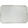 Homart New Arrivals Rectangle Marble Platter With Brass Edge