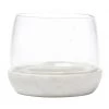 Santa Barbara Design Studio By Creative Brands Small White Marble & Glass Bowl Chiller
