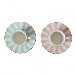 Bombay Duck New Arrivals Stripy Espresso Cups - Set Of 2