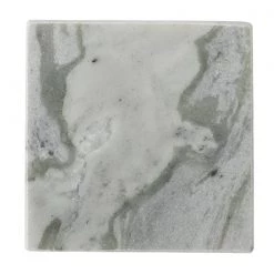 Bloomingville New Arrivals White & Green Marble Square Coasters