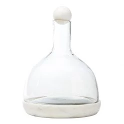 Santa Barbara Design Studio By Creative Brands New Arrivals White Marble & Glass Wine Carafe