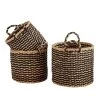 Santa Barbara Design Studio By Creative Brands Black Stripe Storage Basket Set