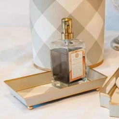 Jaye's Studio Home Decor Buffalo Plaid Taupe Guest Towel Tray