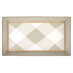 Jaye's Studio Home Decor Buffalo Plaid Taupe Guest Towel Tray