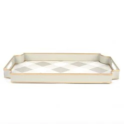 Jaye's Studio Home Decor Plaid Taupe Tray