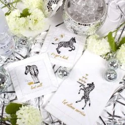 8 Oak Lane 2pc Zebra First Class Towel Set