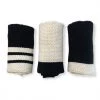 Creativeco-op Black & Cream Cotton Dish Towel - Set Of 3