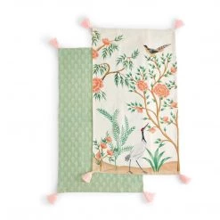 Two's Company New Arrivals Botanical Crane Dish Towels Set Of 2