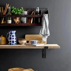 Creativeco-op New Arrivals Cotton Striped Tea Towel With Ruffle