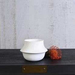 Homart Clay Totem Vase In White Bisque New Arrivals