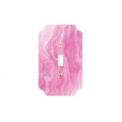Reprotique Art Acrylic Pink Agate Switch Plate New Arrivals